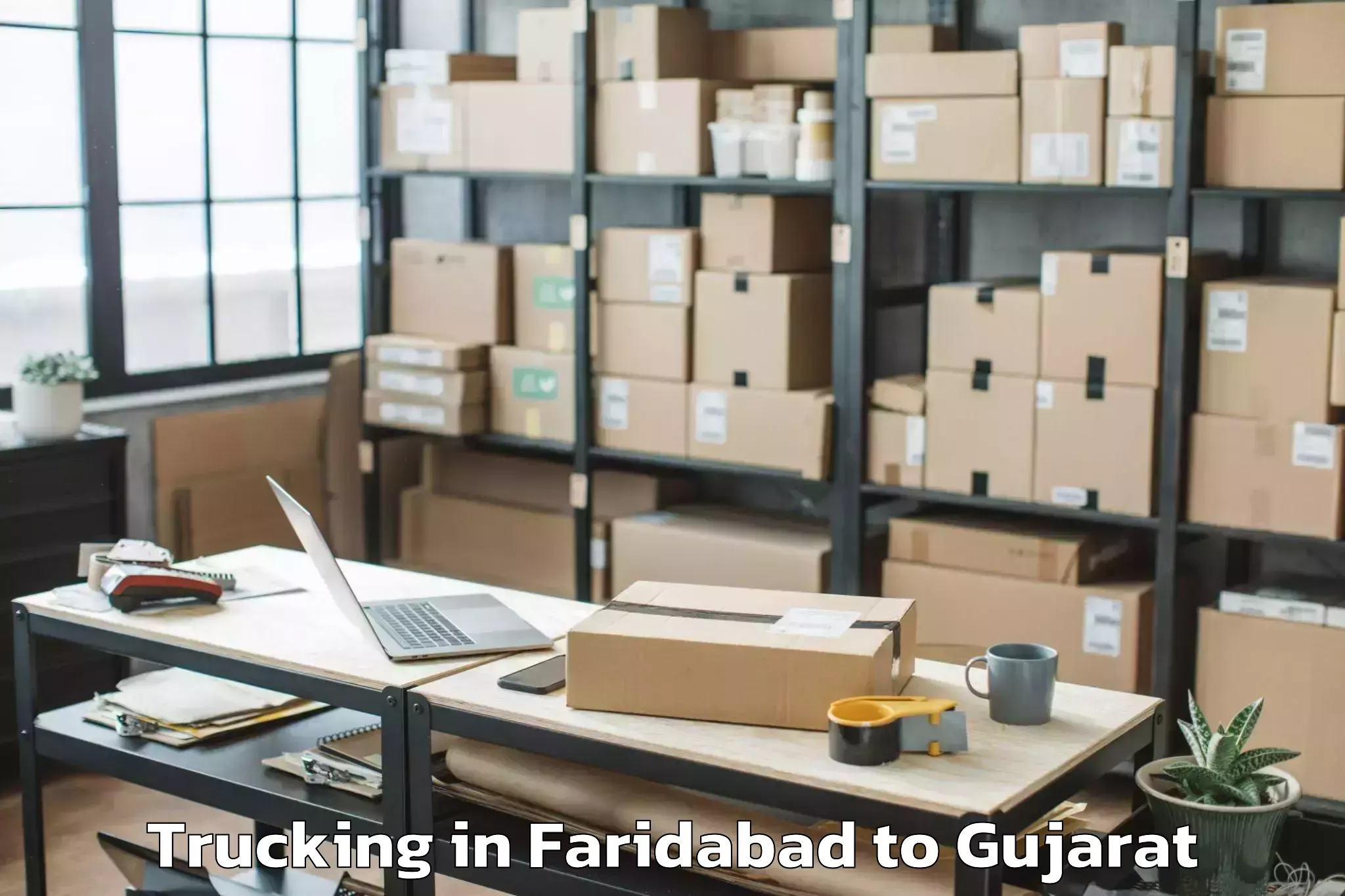 Book Faridabad to Dhuwaran Trucking